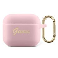 Guess GUA3SSSI AirPods 3 cover pink/pink Silicone Vintage Script, Guess