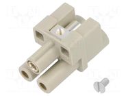 Connector: HDC; contact insert; female; 40A; 400V; Han Q; PIN: 3 HARTING