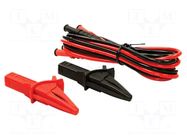 Test leads; Kit: test leads x2,aligator clip x2 EXTECH