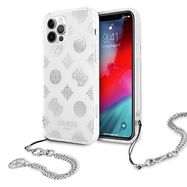 Guess GUHCP12LKSPESI iPhone 12 Pro Max 6.7&quot; silver/silver hardcase Peony Chain Collection, Guess