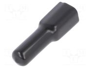 Plug cover; female; PIN: 2; black; DT DEUTSCH