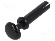 Rivet; Ømount.hole: 4mm; black; polyamide 66; UL94V-2 FIX&FASTEN
