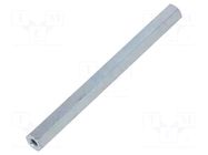 Screwed spacer sleeve; 70mm; Int.thread: M3; hexagonal; steel DREMEC
