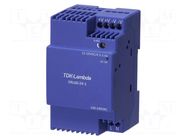 Power supply: switching; for DIN rail; 60W; 24VDC; 2.5A; 85÷264VAC TDK-LAMBDA