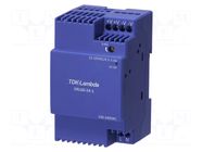 Power supply: switching; for DIN rail; 60W; 24VDC; 2.5A; 85÷264VAC TDK-LAMBDA