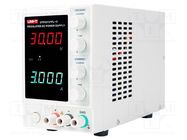 Power supply: laboratory; single-channel,linear; 0÷30VDC; 0÷3A UNI-T