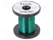 Silver plated copper wires; 0.15mm; green; Cu,silver plated DONAU ELEKTRONIK