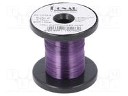 Silver plated copper wires; 0.15mm; violet; Cu,silver plated DONAU ELEKTRONIK
