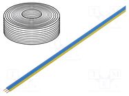 Wire: ribbon; FBK Toy; 3x0.14mm2; stranded; Cu; PVC; blue,yellow DONAU ELEKTRONIK