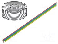 Wire: ribbon; FBK Toy; 4x0.14mm2; stranded; Cu; PVC; 250V; 50m DONAU ELEKTRONIK