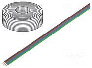 Wire: ribbon; FBK Toy; 4x0.25mm2; stranded; Cu; PVC; 350V; 100m DONAU ELEKTRONIK