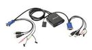 2-Port USB Cable KVM Switch with Audio and Microphone