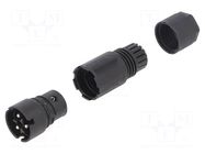 Connector: circular; plug; RST; male; PIN: 3; 250V; silver plated; 8A WIELAND