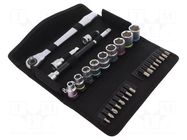 Wrench-set; socket spanner; Mounting: 3/8"; Zyklop; 29pcs. WERA