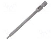Screwdriver bit; spherical,Torx®; TX10; 1/4"; Overall len: 89mm WERA
