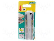 Hacksaw blade-set; wood,MDF,plastic,chipboard; Blade len: 75mm WOLFCRAFT