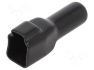 Plug cover; female; PIN: 6; black; DT DEUTSCH