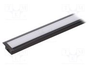 Profiles for LED modules; white; black; L: 1m; aluminium; recessed 