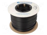 Protective tube; PVC; black; L: 30.48m; Øint: 5.18mm; Øout: 6.7mm ALPHA WIRE