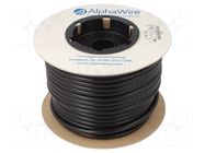 Protective tube; PVC; black; L: 30.48m; Øint: 5.18mm; Øout: 6.7mm ALPHA WIRE