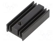 Heatsink: extruded; TO220; black; L: 25mm; W: 12.6mm; H: 6.5mm; 32K/W ALUTRONIC