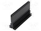 Heatsink: extruded; TO218,TO220,TOP3; black; L: 94mm; W: 25mm; screw ALUTRONIC