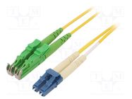 Fiber patch cord; OS2; E2000/APC,LC/UPC; 3m; LSZH; yellow DIGITUS