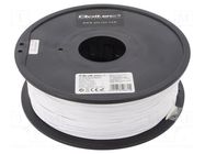 Filament: PLA PRO; Ø: 1.75mm; white cold; 205÷225°C; 1kg QOLTEC