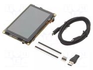 Display: TFT; 5"; 800x480; Controller: embedded inside MCU MIKROE