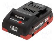 Re-battery: Li-Ion; 18V; 4000mAh; packs METABO