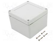 Enclosure: multipurpose; X: 105mm; Y: 105mm; Z: 75mm; ZP; light grey KRADEX