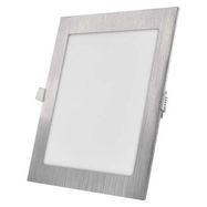LED recessed luminaire NEXXO, square, silver, 18W, with change CCT, EMOS