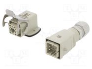 Connector: HDC; male + female; plug + socket,complete set; HA 