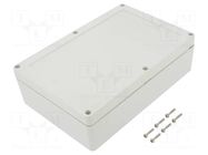 Enclosure: multipurpose; X: 140mm; Y: 210mm; Z: 60mm; ZP; light grey KRADEX