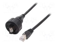 Patch cord; RJ45 Buccaneer plug,RJ45 plug; 3m; IP68 BULGIN