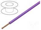 Wire; FLRY-A; 1x0.22mm2; stranded; Cu; PVC; violet; 60V; 500m BQ CABLE