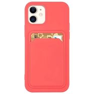 Card Case Silicone Wallet with Card Slot Documents for iPhone 11 Pro Orange, Hurtel