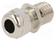 Cable gland; with long thread; M10; 1.5; IP68; brass; HSK-MINI HUMMEL