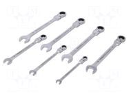Wrench-set; combination spanner,with joint; MicroSpeeder; 7pcs. PROXXON