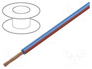Wire; FLRY-A; 1x0.35mm2; stranded; Cu; PVC; blue-red; 60V; Class: 5 BQ CABLE