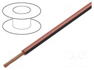 Wire; FLRY-B; 1x0.5mm2; stranded; Cu; PVC; red-black; 60V; 100m BQ CABLE