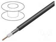 Wire: coaxial; RG6; 1x18AWG; wire; Cu; LSZH; black; 305m; CPR: Dca BELDEN