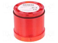 Module: light signaller; red; LED; 230VAC; IP65; Ø70x65.5mm; 8WD44 SIEMENS