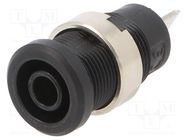 Connector: 4mm banana; socket; 36A; 1kV; black; nickel plated ELECTRO-PJP