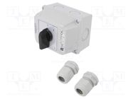 Switch: cam switch; Stabl.pos: 2; 25A; 0-1; flush mounting; Poles: 3 SPAMEL