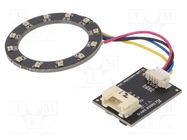 LED ring; RGB; 1W; 5VDC; 120°; No.of diodes: 12; Dim: Ø37mm; 5mA 