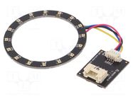 LED ring; RGB; 1.3W; 120°; No.of diodes: 16; Dim: Ø51mm; 5mA; 5VDC LUMEX