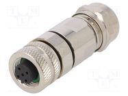 Connector: M12; plug; PIN: 5; female; B code-Profibus; for cable DEGSON ELECTRONICS