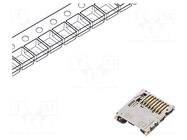Connector: for cards; microSD; bottom board mount,push-push; SMT HIROSE