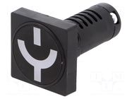Switch position indicator; 22mm; PK22; -25÷70°C; IP54; 24VAC SPAMEL